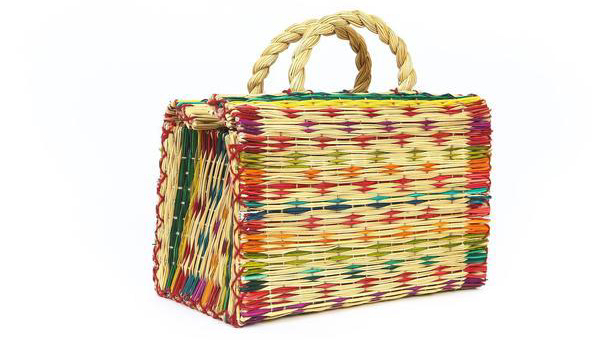 Folkloore Reed straw basket