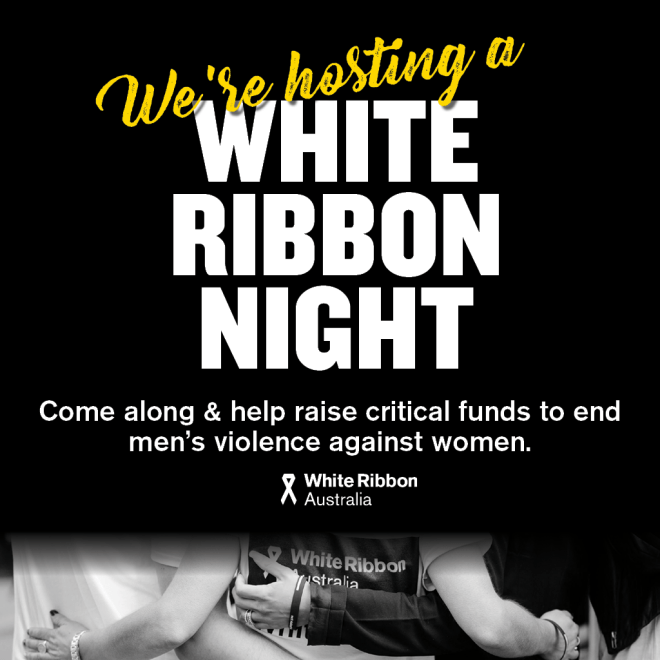 White Ribbon Night social tile - HOSTING - Generic